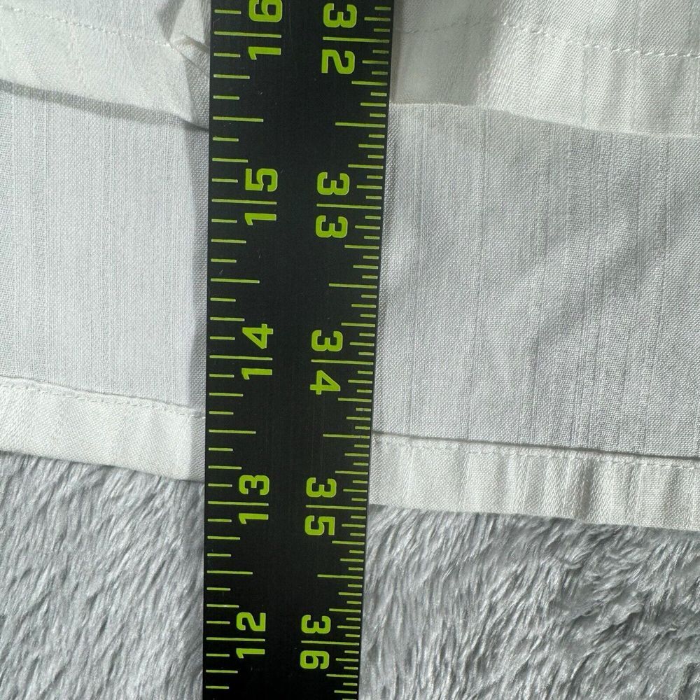 Blanc Du Nil Shirt Mens XL White Cotton‎ Hawaiian Tropical Resort Lightweight - Picture 4 of 8
